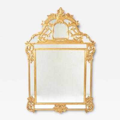 Mid 20th Century Giltwood Regency Style Mantel Hanging Wall Mirror