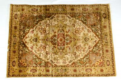 Mid 20th Century Hand Knotted Silk Area Rug