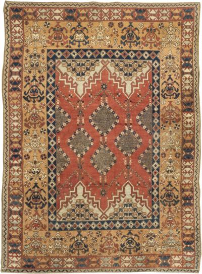 Mid 20th Century Handmade Moroccan Rug with Tribal Design