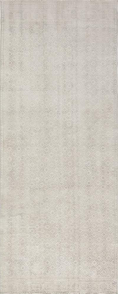 Mid 20th Century Indian Light Beige Handmade Cotton Runner
