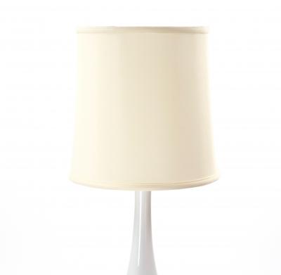Mid 20th Century Italian Art Deco Porcelain Table Lamps Gilt Brass Accents