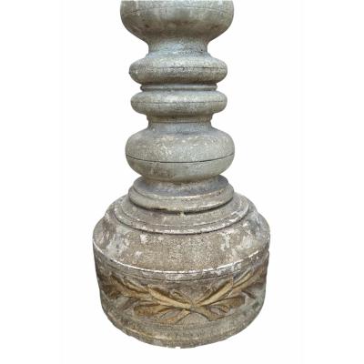 Mid 20th Century Italian Country Column Form Table Lamps a Pair