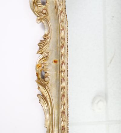 Mid 20th Century Italian Rococo Style Carved Giltwood Wall Mirror