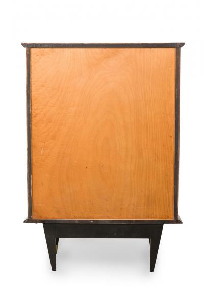Mid 20th Century Macassar Ebony Wood Art Deco Style Vitrine Cabinet
