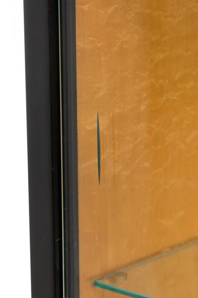 Mid 20th Century Macassar Ebony Wood Art Deco Style Vitrine Cabinet