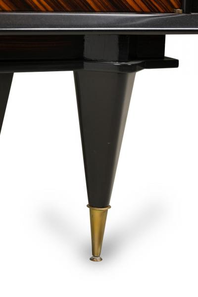 Mid 20th Century Macassar Ebony Wood Art Deco Style Vitrine Cabinet