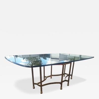 Mid 20th Century Maison Bagu s Style Beveled Glass Dining Table Top