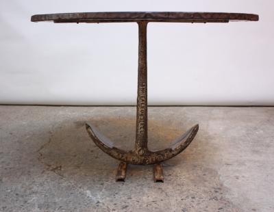 Mid 20th Century Mixed Metal Nautical Anchor Dining Table