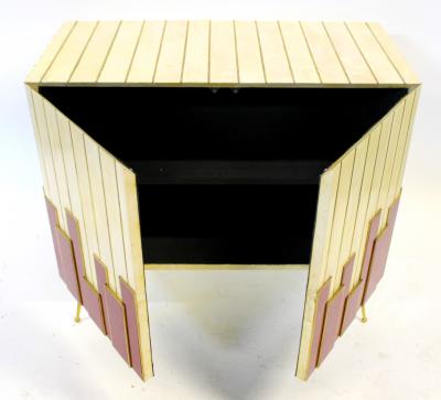 Mid 20th Century Modern Art Deco Style Italian Painted Server Cabinet