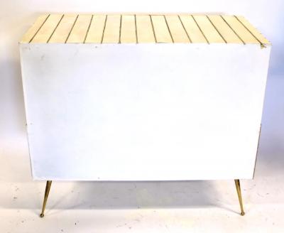 Mid 20th Century Modern Art Deco Style Italian Painted Server Cabinet