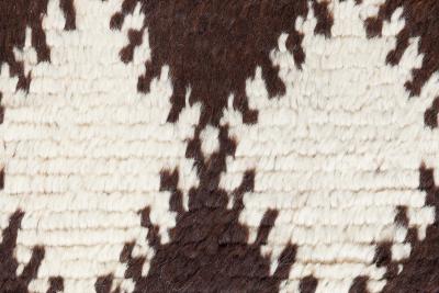 Mid 20th Century Moroccan Diamond Design Brown Beige Handmade Wool Rug