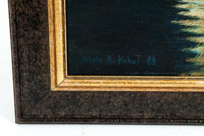 Mid 20th Century Oil Canvas Wildlife Painting