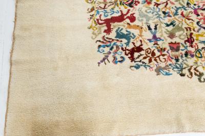 Mid 20th Century Olga Fisch Caceria The Hunt Colorful Handmade Wool Carpet