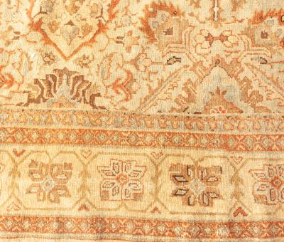 Mid 20th Century Persian Sultanabad Botanic Brown Handmade Wool Carpet