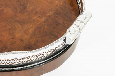 Mid 20th Century Plated High Gallery Wood Interior Tray Table