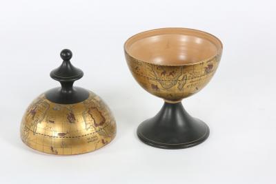 Mid 20th Century Porcelain Covered World Globe Piece