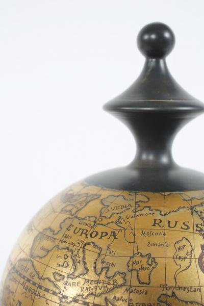 Mid 20th Century Porcelain Covered World Globe Piece
