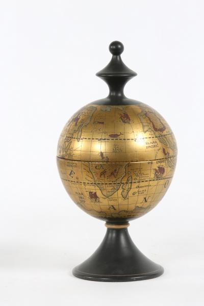 Mid 20th Century Porcelain Covered World Globe Piece