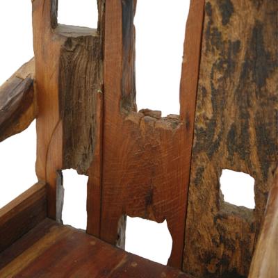 Mid 20th Century Sculptural Olive Wood and Walnut Chair France 1940s