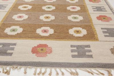 Mid 20th Century Swedish Flatweave Wool Rug by Alice Walleback AW 