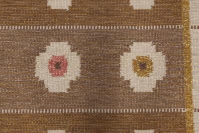 Mid 20th Century Swedish Flatweave Wool Rug by Alice Walleback AW 