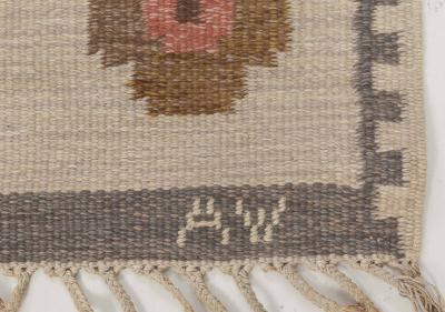 Mid 20th Century Swedish Flatweave Wool Rug by Alice Walleback AW 