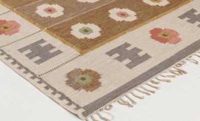 Mid 20th Century Swedish Flatweave Wool Rug by Alice Walleback AW 
