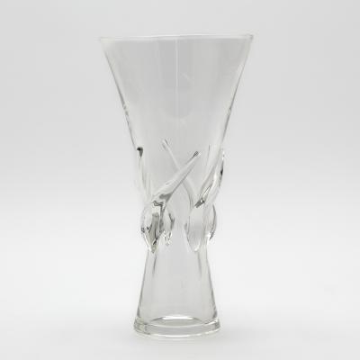 Mid 20th Century Tableware Steuben Blown Glass Vase with Spiral Ribs