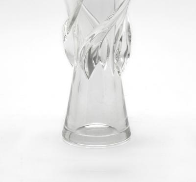 Mid 20th Century Tableware Steuben Blown Glass Vase with Spiral Ribs