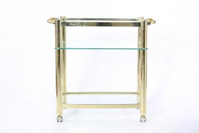 Mid 20th Century Three Glass Shelves Bar Cart 