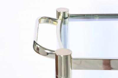 Mid 20th Century Three Glass Shelves Bar Cart 