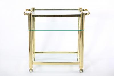 Mid 20th Century Three Glass Shelves Bar Cart 
