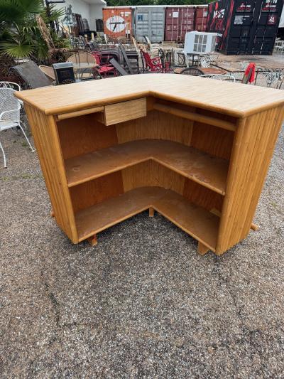 Mid 20th Century Vintage Rattan Boomerang Tiki Bar
