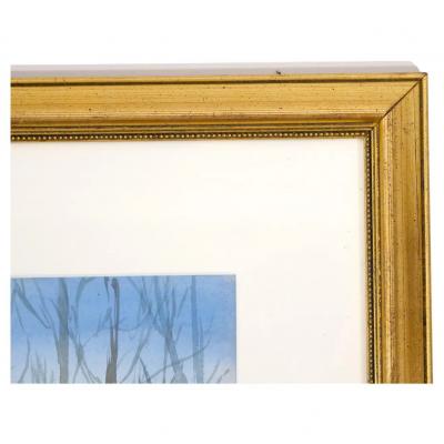 Mid 20th Century Wood Frame Water Color