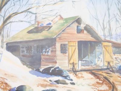 Mid 20th Century Wood Frame Water Color
