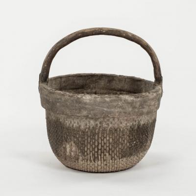 Mid 20th Century Woven Chinese Rice Basket