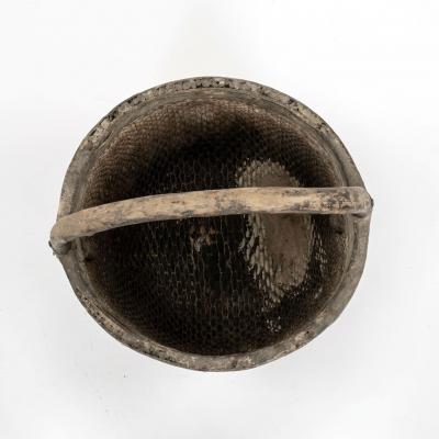 Mid 20th Century Woven Chinese Rice Basket