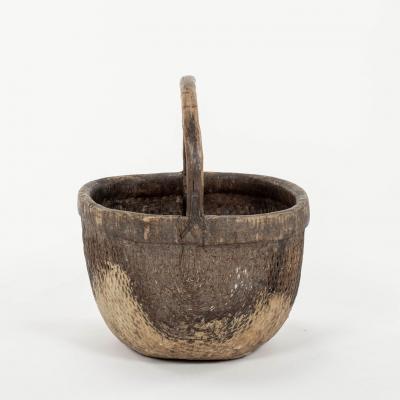 Mid 20th Century Woven Chinese Rice Basket