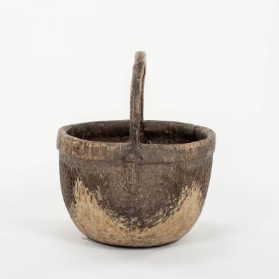 Mid 20th Century Woven Chinese Rice Basket