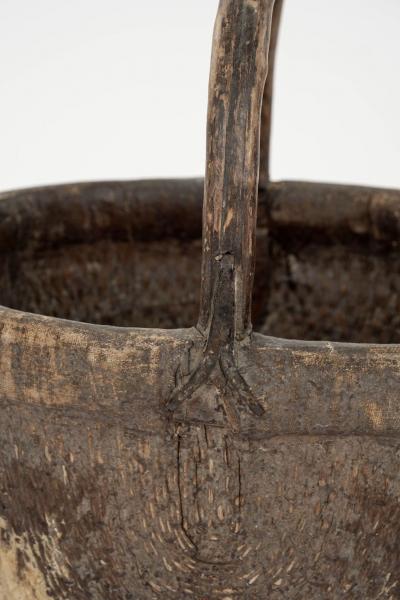Mid 20th Century Woven Chinese Rice Basket