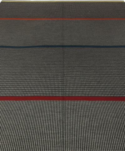 Mid 20th century Striped Gray Swedish Flat Weave Rug by Lagerhem Ullberg