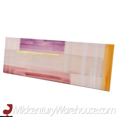 Mid Century Abstract Acrylic Painting on Canvas