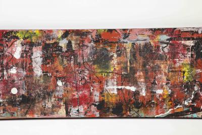 Mid Century Abstract Mixed Media Painting