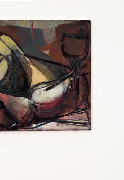 Mid Century Abstract Oil on Canvas