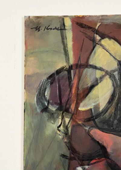 Mid Century Abstract Oil on Canvas