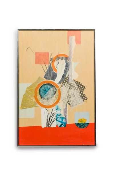 Mid Century Ameican abstract painting by Bernard Mausner