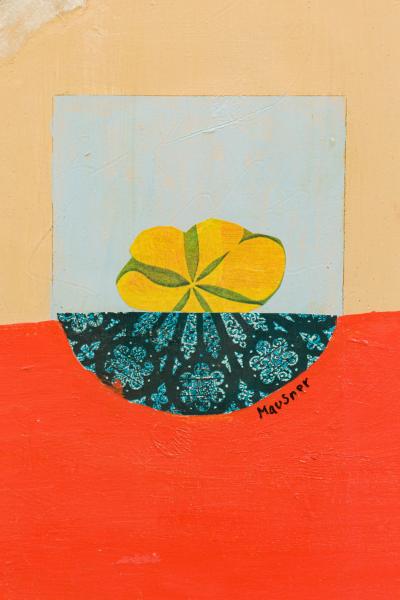 Mid Century Ameican abstract painting by Bernard Mausner