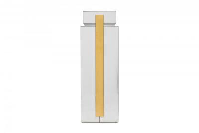 Mid Century American Stainless Steel and Brass Display Pedestal