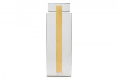 Mid Century American Stainless Steel and Brass Display Pedestal