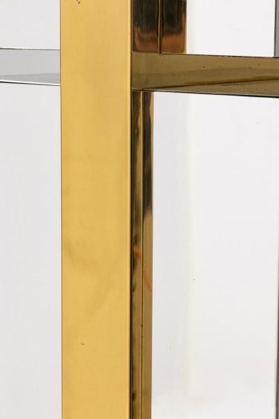 Mid Century American Stainless Steel and Brass Display Pedestal